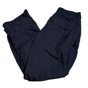 Glen Echo Golf Mens Black Mesh Lined Track Pants Windbreaker Ankle Zip Size L